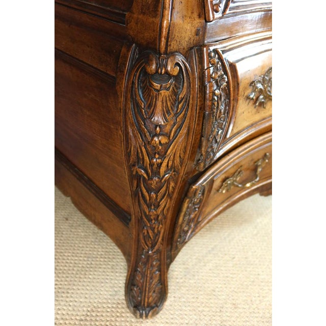Antique Carved Walnut Chest of Drawers, 1700s For Sale - Image 3 of 15