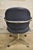 Vintage Chromcraft Mid Century Modern Blue Vinyl Rolling Office Desk Chair (B) For Sale - Image 10 of 12