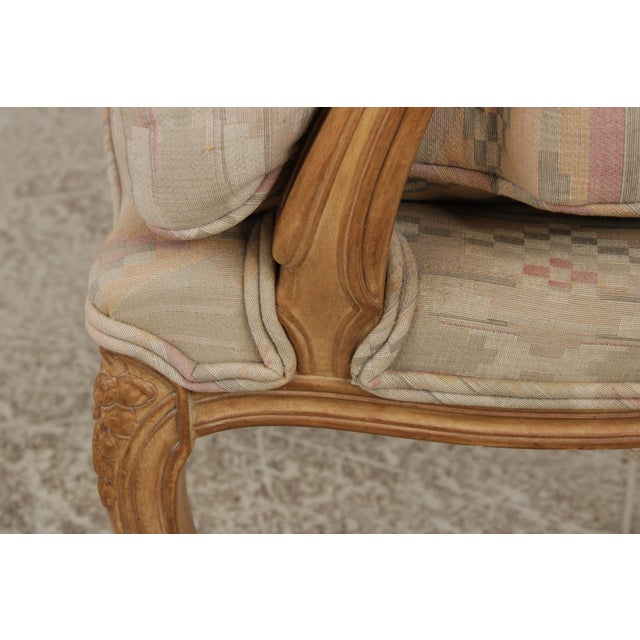Pair MGM French Louis XV Upholstered Bergere Chairs For Sale - Image 11 of 18