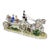 Mid 20th Century Large Dresden Porcelain Horse-Drawn Carriage Group With Coachman & Four Figures For Sale