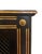 Baker Furniture Company Mid-Century Regency / Directoire Style Black & Gilt Painted Cabinet / Bookcase / Bar With Inset Wire Screen & Key, Attrib. To Baker Furniture For Sale - Image 4 of 12