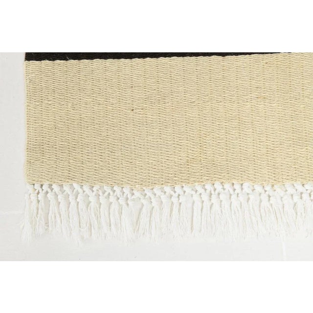Beige Striped Hemp Runner Rug For Sale - Image 9 of 14
