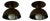 Kitchen Spotlights with Brown Shades and Brass Fittings, 2010s, Set of 2 For Sale