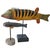 Elevate your space with this striking, whimsical pair of contemporary American folk art fish sculptures by celebrated...