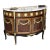 French Louis XVI Demilune Sideboard – Marble Top, Gilded Details & Premium Hardwood For Sale