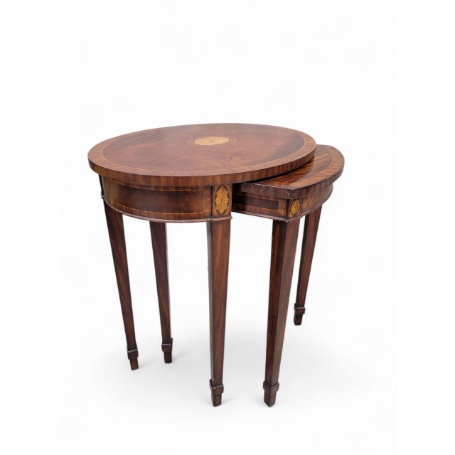 Vintage Regency Style Inlaid Nesting Tables by Maitland Smith For Sale In Chicago - Image 6 of 12