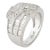 Vintage Diamond 18k White Gold Ring, Size 6 For Sale