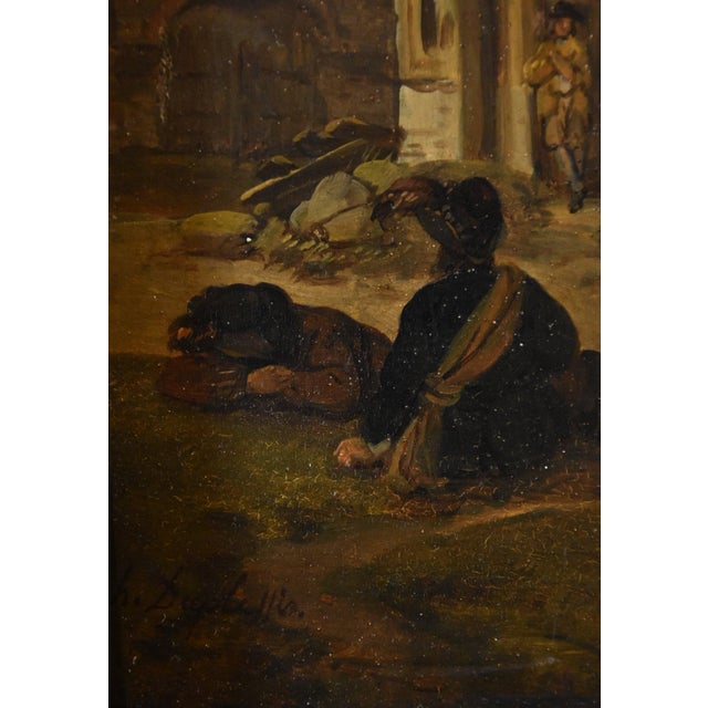 Claude Michel Hamon Duplessis, Landscapes, 1790, Oil on Board Paintings, Set of 2 For Sale - Image 11 of 15