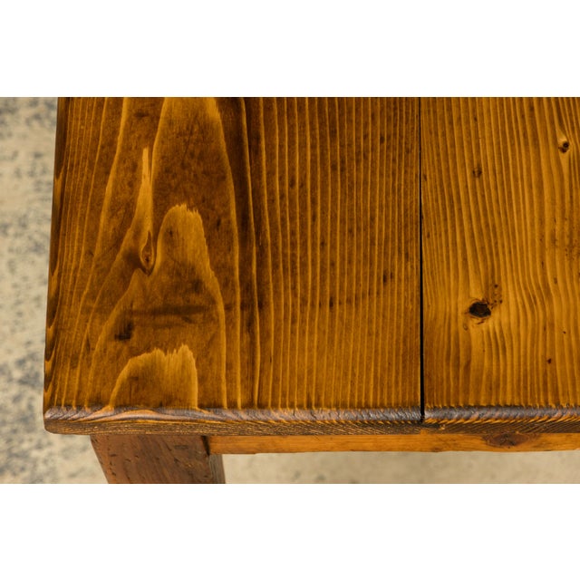 Late 19th Century French Rustic Farmhouse Pine Three-Drawer Writing Table For Sale - Image 13 of 18