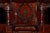 Baker Furniture Style English Georgian Carved Mahogany Breakfront Bookcase Cabinet With Drop Front Secretary Desk For Sale - Image 9 of 16