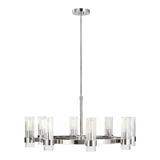 Chapman & Myers by Visual Comfort Studio Geneva Chandelier, Silver For Sale