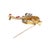 Gold Retro 14k Yellow Gold & Platinum Diamond Ruby Floral Ribbon Bow Brooch For Sale - Image 8 of 11