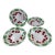 1970s Richard Ginori Rare Rimmed Cherry Soup Bowls - Italy - Set of 4 For Sale