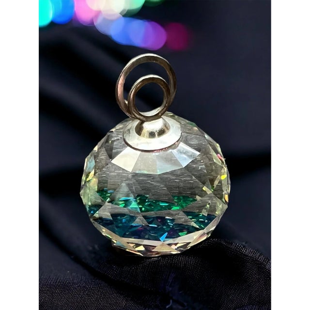 Set of 6 Vintage Austrian Swarovski Cut Crystal Place Card Holders With Original Storage Case For Sale - Image 10 of 12