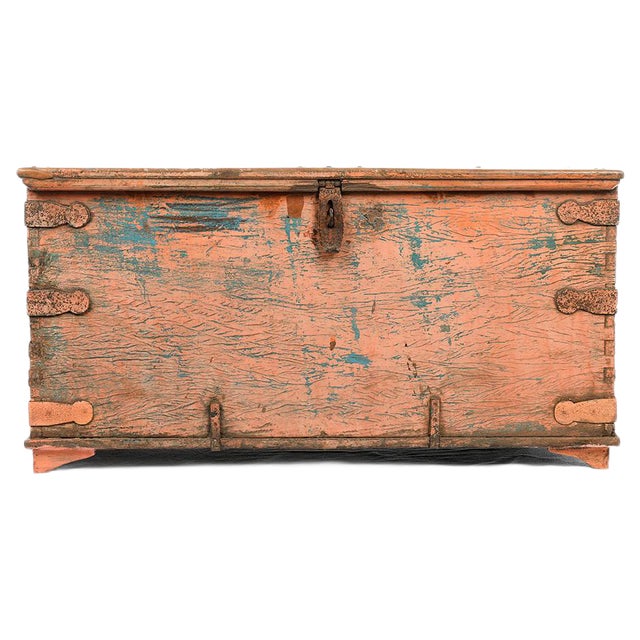 Antique Wooden Chest For Sale