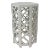 Modern White Wood Octagonal Fretwork Side Table For Sale