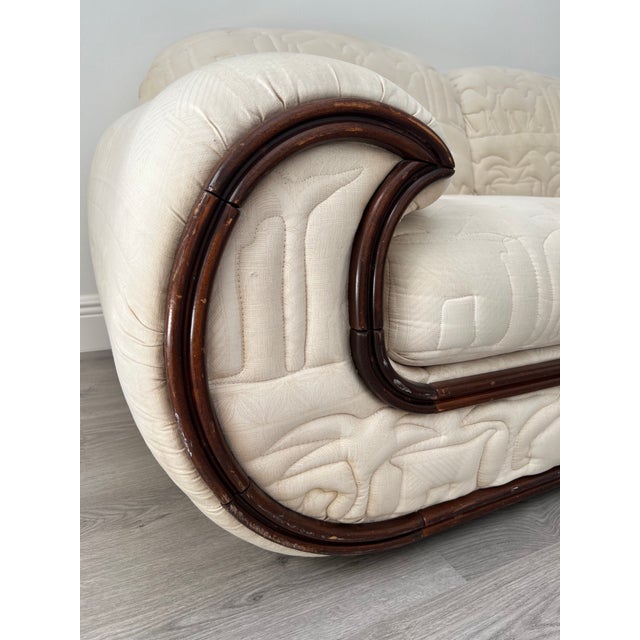 1970s Vivai Del Sud Style 3-Seat Hollywood Regency Style Sofa For Sale In Orlando - Image 6 of 12