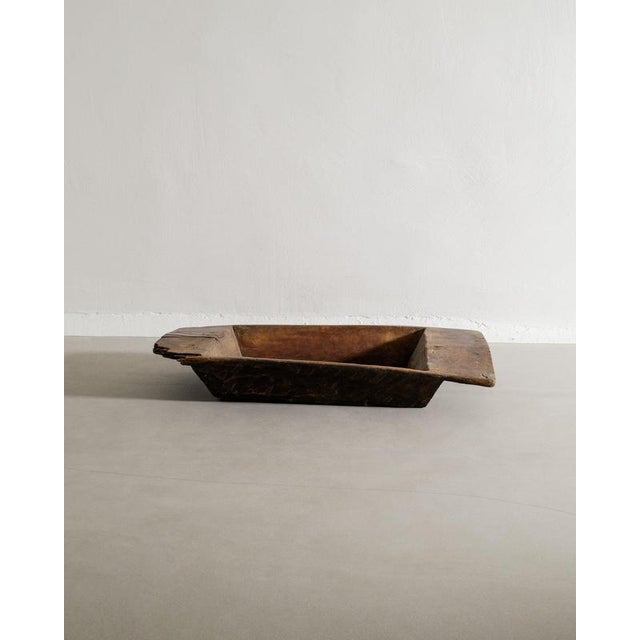 Large Antique Swedish Brutalist Wooden Tray with Handles, 1800s For Sale - Image 5 of 5