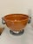 Brown Ceramic Salad Serving Bowl Set With Silver Accents - 3 Pieces For Sale - Image 8 of 11