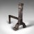 Black 1900s Large Pair of Antique Victorian Andirons For Sale - Image 8 of 10
