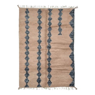 Blush Beige Moroccan Rug - 10.1 X 6.4 Ft For Sale