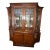Henredon Mahogany Inlaid Flame Regency Breakfront China Display Cabinet For Sale