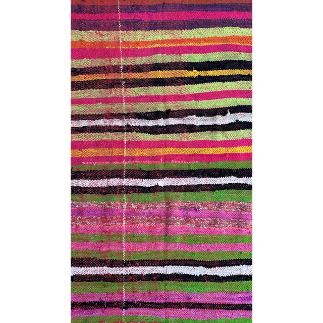 Kilim Vintage Moroccan Rug - 3'2" X 7'2" Ft For Sale In Cleveland - Image 6 of 11