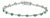 2.44ct Pear-Shaped Emerald & Diamond Tennis Bracelet 7 Inches in 14k White Gold For Sale