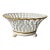 Antique 19th Century French Empire Paris Porcelain Gold & White Basket or Corbeille With Lion Paw Feet For Sale