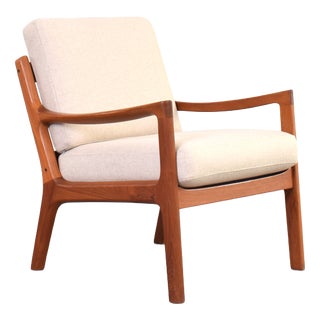 Mid-Century Modern Danish Senator Lounge Chair in Teak by Ole Wanscher for Cado, 1960s For Sale