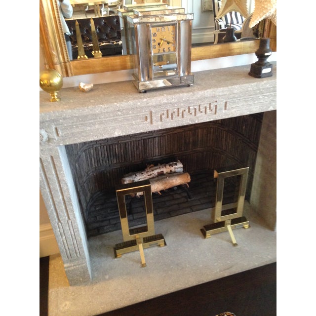 Brass 1930s Art Deco Mirrored Mantel Clock For Sale - Image 8 of 11