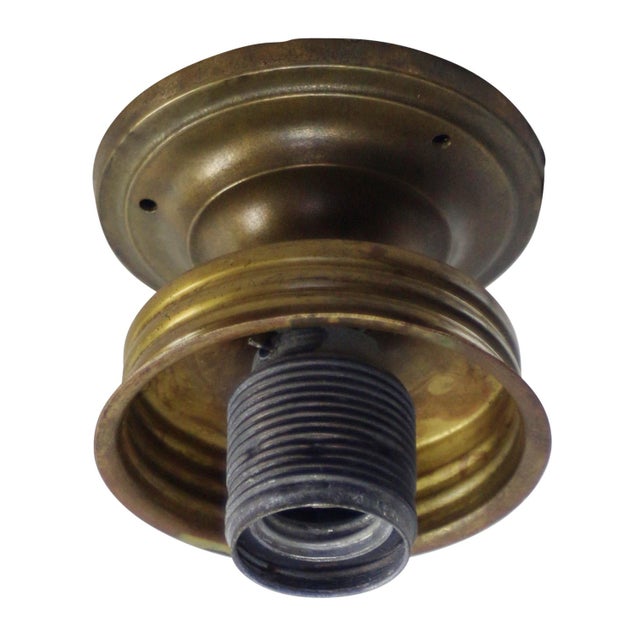 1950s British Opaline Glass Flush Mount For Sale - Image 5 of 6