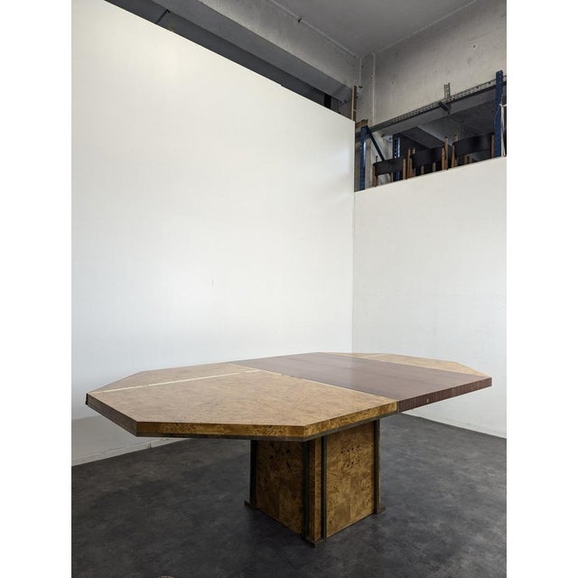 Wood Walnut Burl Table by Jean Claude Mahey For Sale - Image 7 of 8