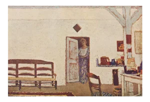 French "Interior" After Jean-Édouard Vuillard, First Edition Parisian Lithograph