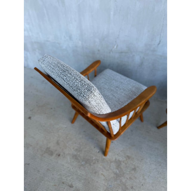 1940s Conant Ball Solid Maple Lounge Chairs, Restored Pair For Sale In Seattle - Image 6 of 11