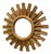Large Sunburst Mirror in Gilded Wood, 1960 For Sale