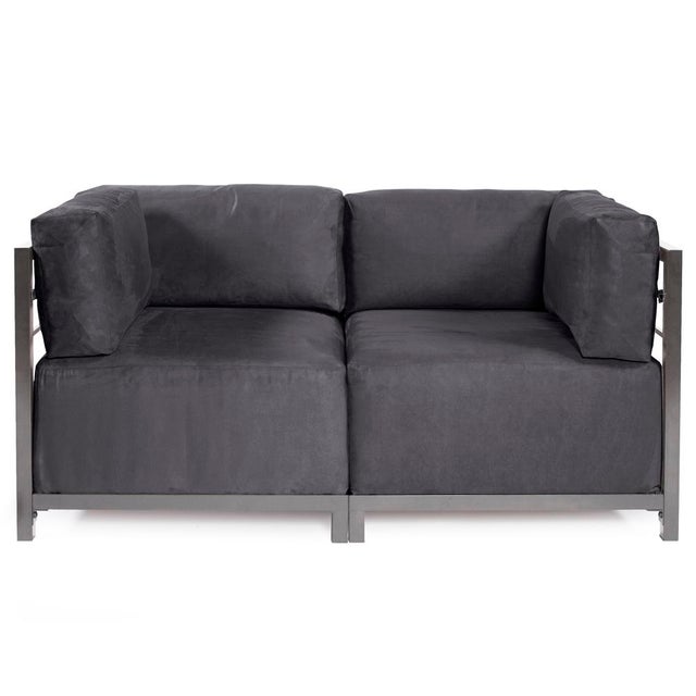 Traditional Axis 2pc Sectional Regency Gray Titanium Frame For Sale - Image 3 of 7