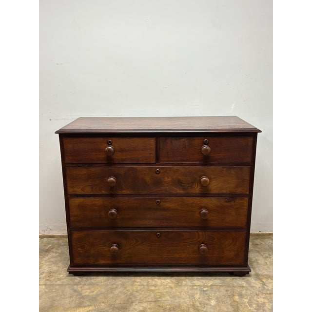 English Antique English Mahogany Chest of Drawers For Sale - Image 3 of 11