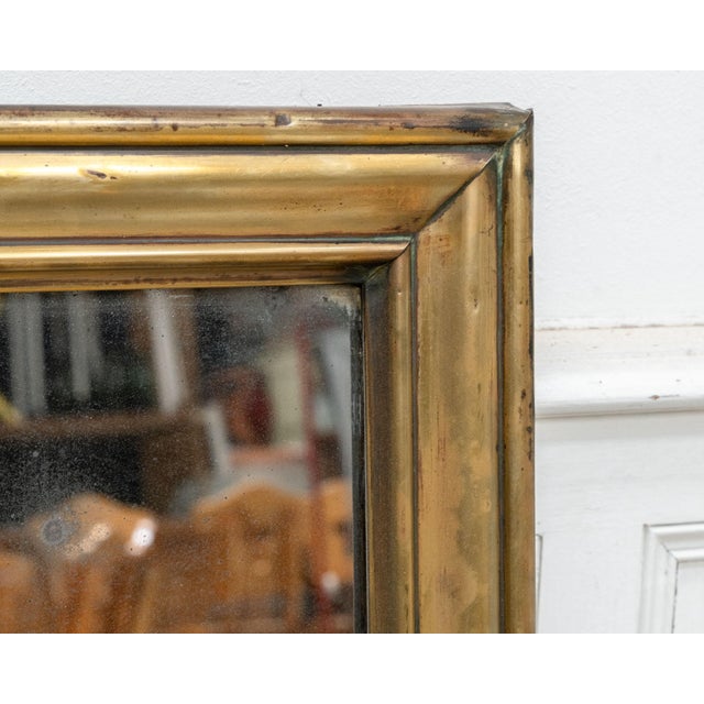 Antique Brass Brewery Mirror, 1800s For Sale - Image 9 of 11