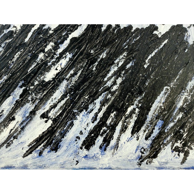 25.5" by 19.6" - Cy Twombly Inspired Abstract Original Oil Painting, Unframed For Sale - Image 6 of 8