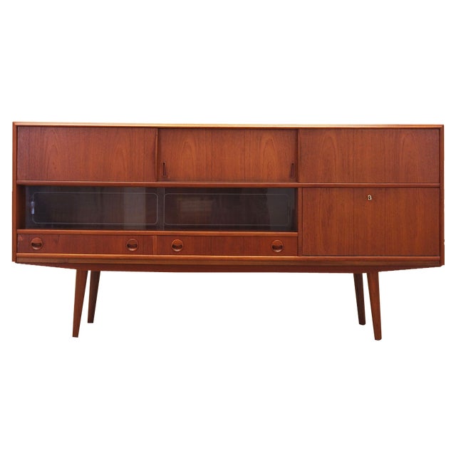 Danish Teak Highboard, 1970s For Sale