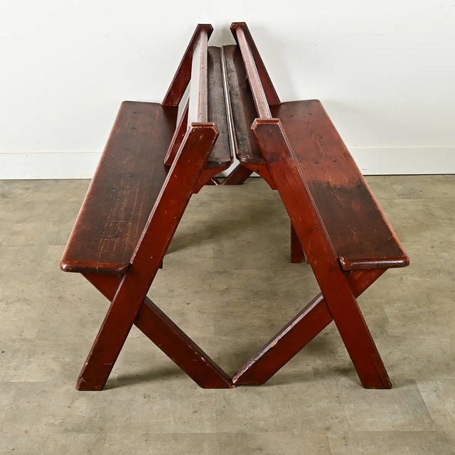 Early 20th Century Pair of English Pine Benches For Sale - Image 10 of 12