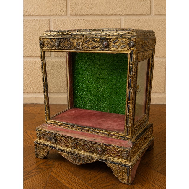 Wood Antique Asian Burmese Temple in Wood and Gilded Metal, 1800s For Sale - Image 7 of 7