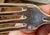 Metal Antique Orfevrerie Christofle "Canaux Laurier" Monogramed Cutlery Set of 24 - 12 Dinner Knife and 12 Fork - 8" Long For Sale - Image 7 of 11