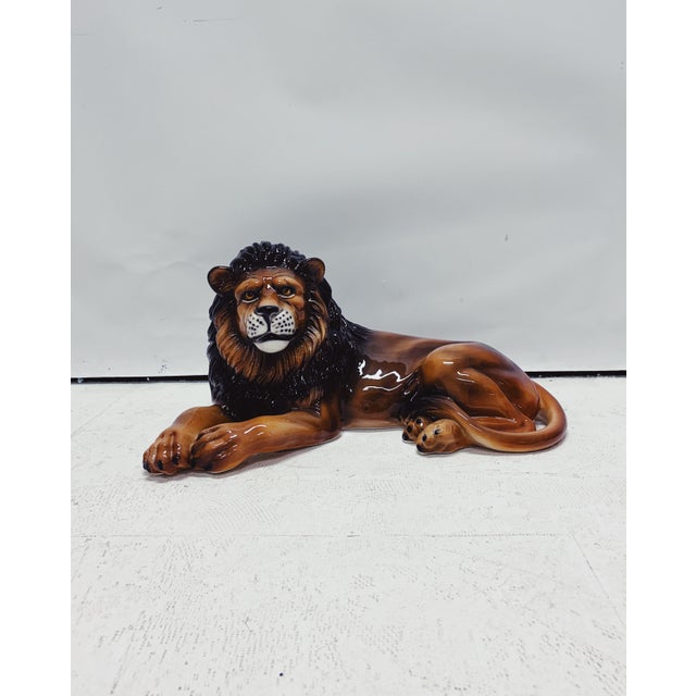 Ceramic Lion Statue from Ceramiche Boxer For Sale - Image 9 of 9