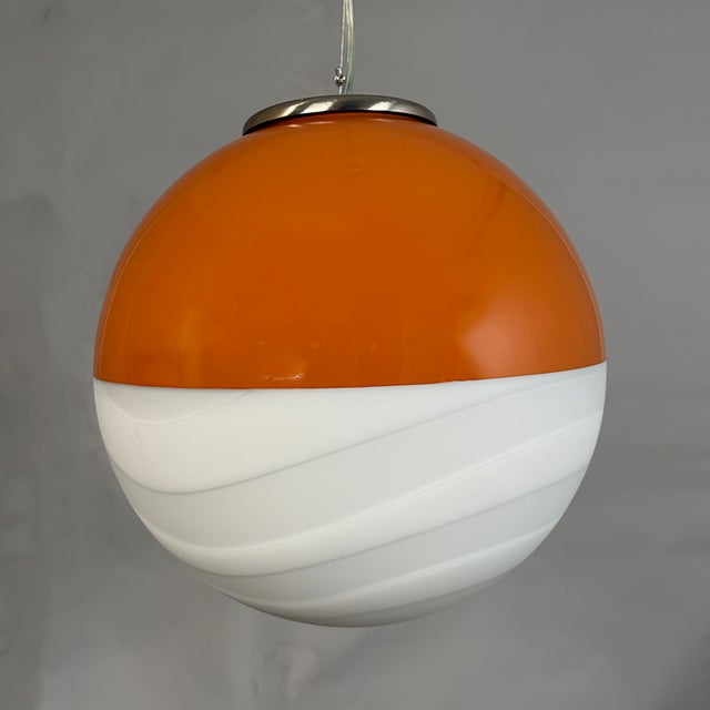 Glass Premium Pendant Light from Mariana Iskra, 1980s For Sale - Image 12 of 18