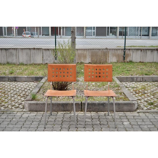 Modern Dining Chair in Cognac Leather from Lapalma For Sale - Image 3 of 18