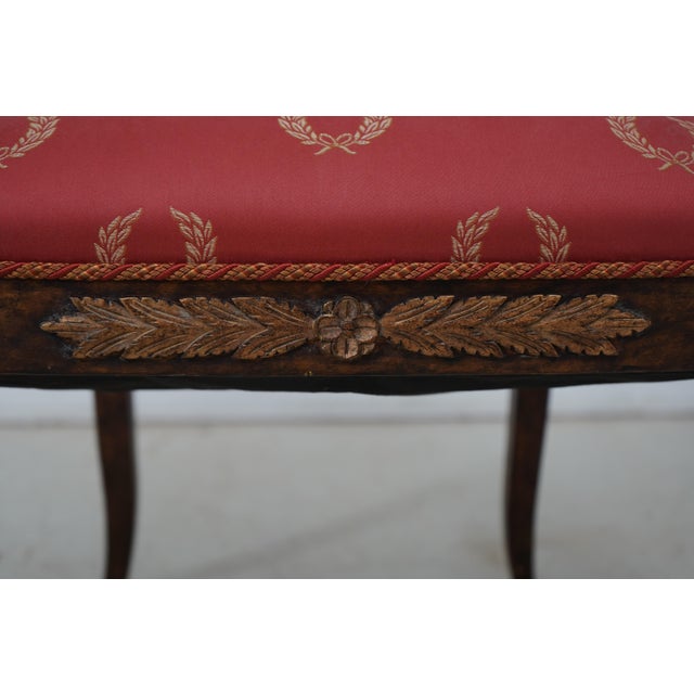 Wood Pair Minton Spidell Regency Style Upholstered Armchairs For Sale - Image 7 of 12