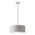 Stretch Pendant, Cashmere Gray Linen Shade, Weathered Brass For Sale