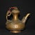 This exquisite vintage Chinese wine pot is crafted from solid bronze, featuring a rich, dark patina that highlights its...